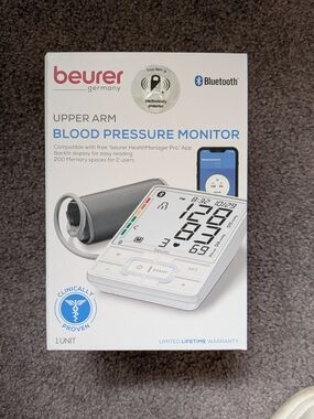 Beurer Upper Arm Blood Pressure Monitor - White (Bluetooth)